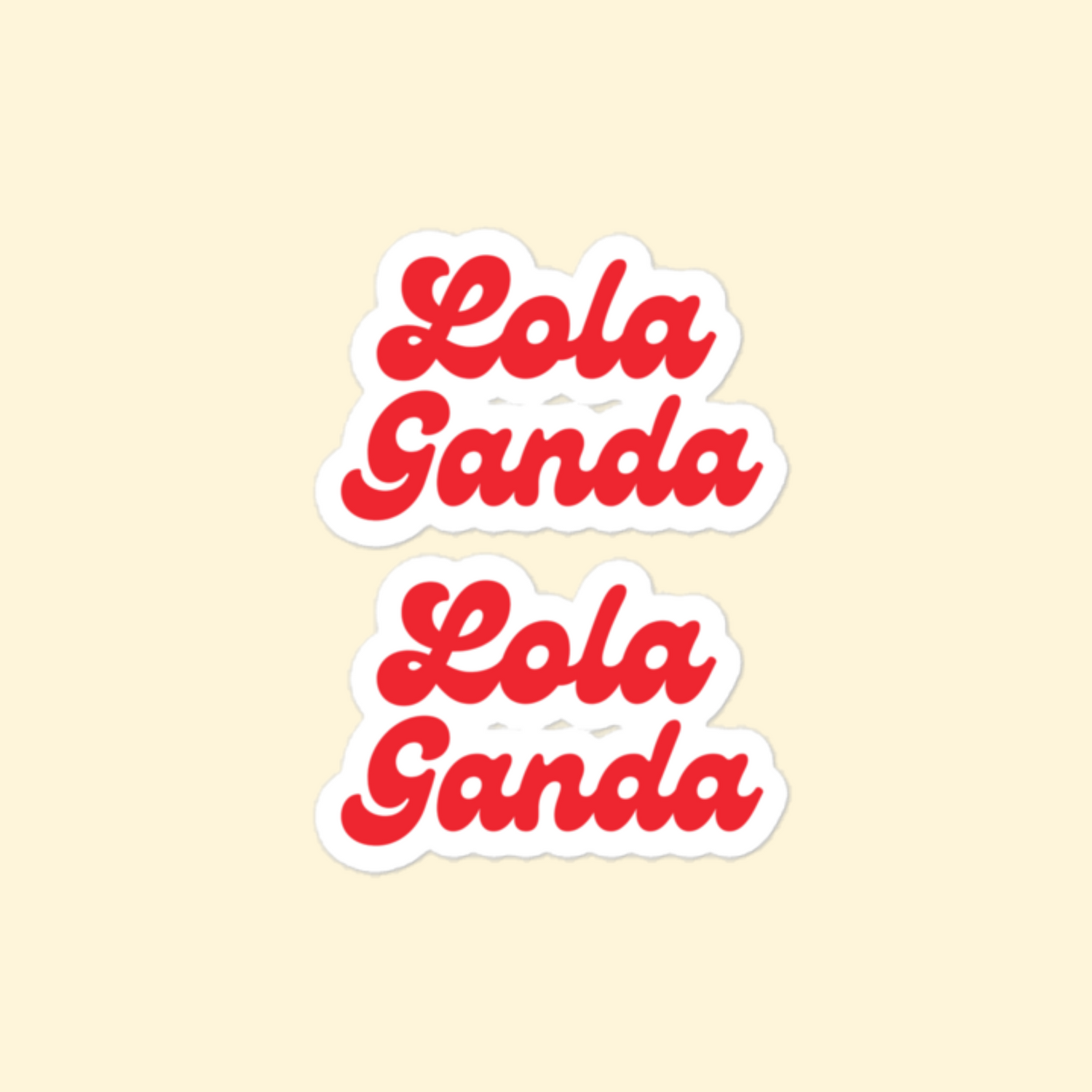 Filipino Tagalog Stickers Lolo Lola Nanay Tatay Tita Tito Pinoy Decal in variant Lola Ganda
