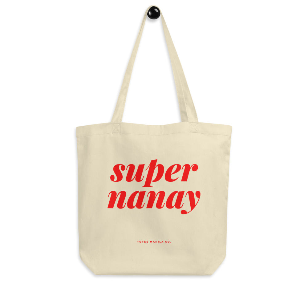 Filipino Super Nanay Best Mom Mother's Day Gift Tote Bag in variant Oyster