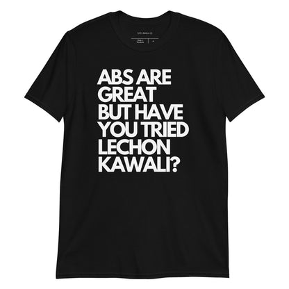 Filipino Shirt Abs But Lechon Kawali Pinoy Food Funny Merch in color variant Black