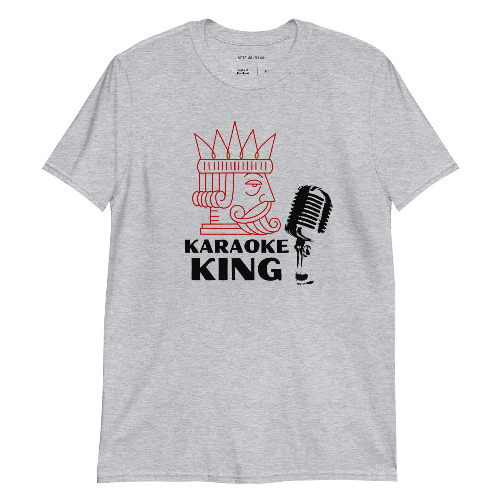 Filipino Shirt Karaoke King Videoke Merch in color variant Gray