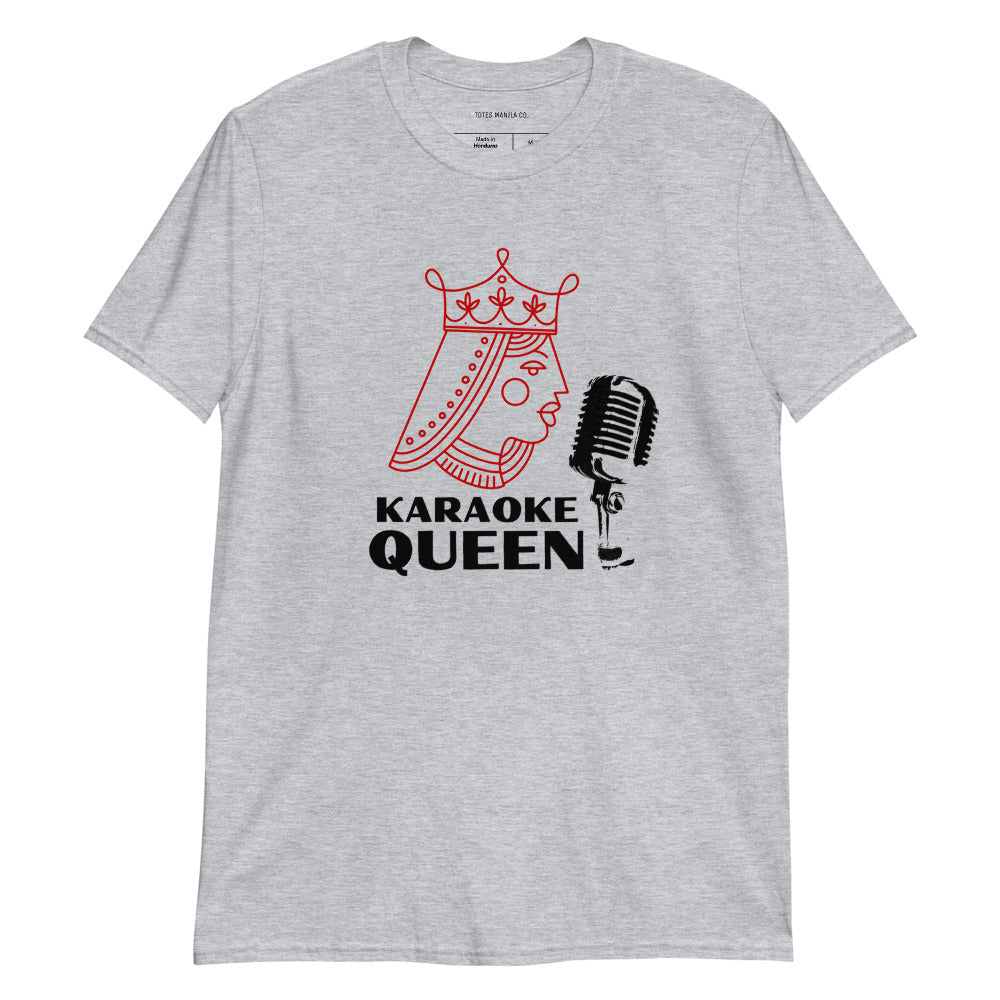 Filipino Shirt Karaoke Queen Videoke Merch in color variant Gray