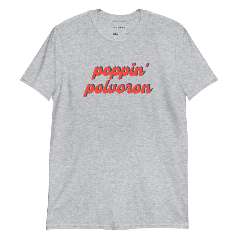 Filipino Shirt Poppin' Polvoron Pinoy Food Merch in color variant Gray