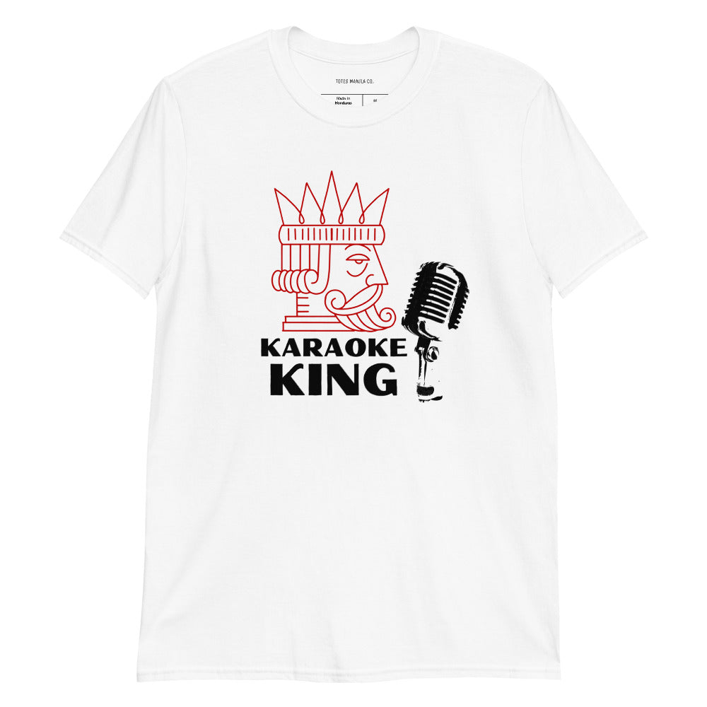 Filipino Shirt Karaoke King Videoke Merch in color variant White