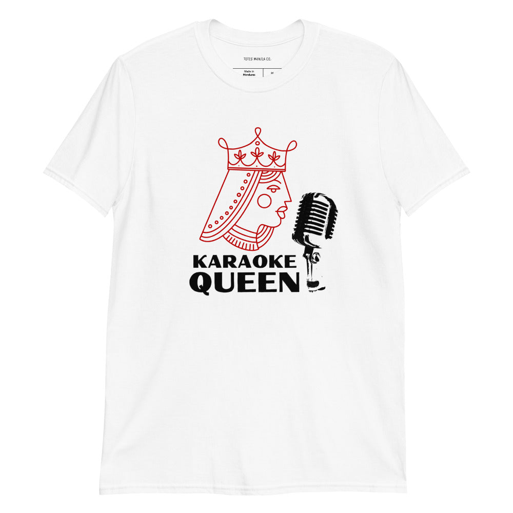 Filipino Shirt Karaoke Queen Videoke Merch in color variant White
