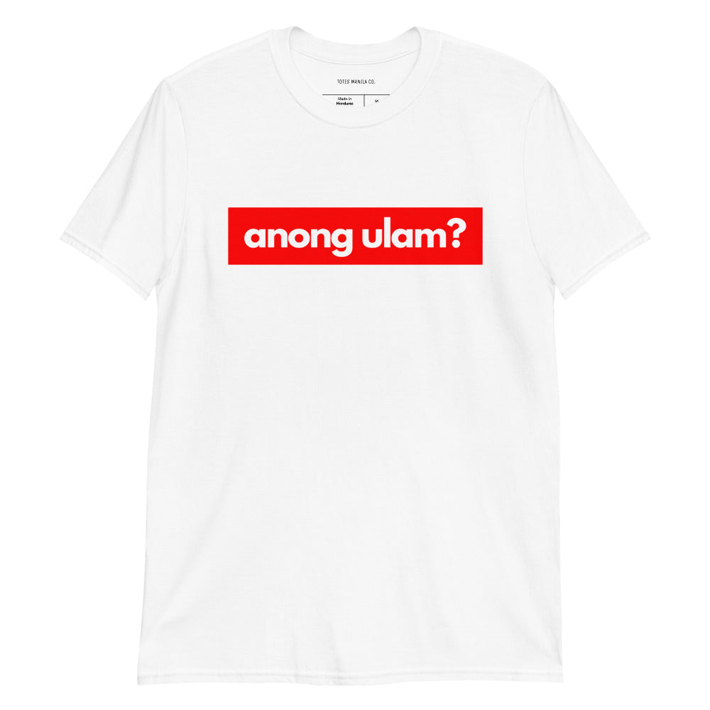 Filipino Shirt Anong Ulam? Pinoy Food Funny Merch in color variant White