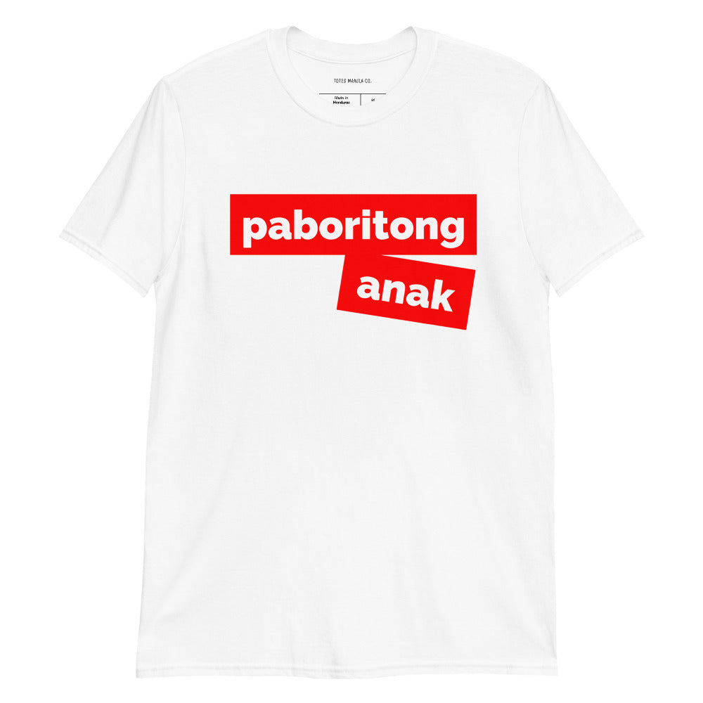 Filipino Shirt Paboritong Anak Favorite Child Funny Tagalog Merch in color variant White