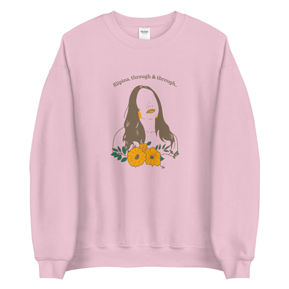 Filipina, Through & Through Statement Unisex Sweatshirt in color Pink.