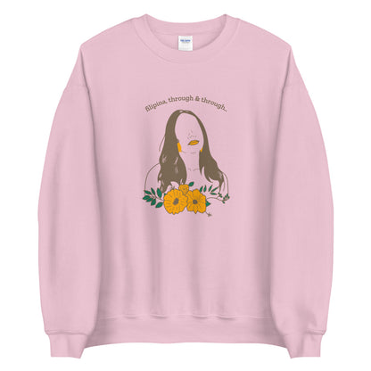 Filipina, Through & Through Statement Unisex Sweatshirt in color Pink.