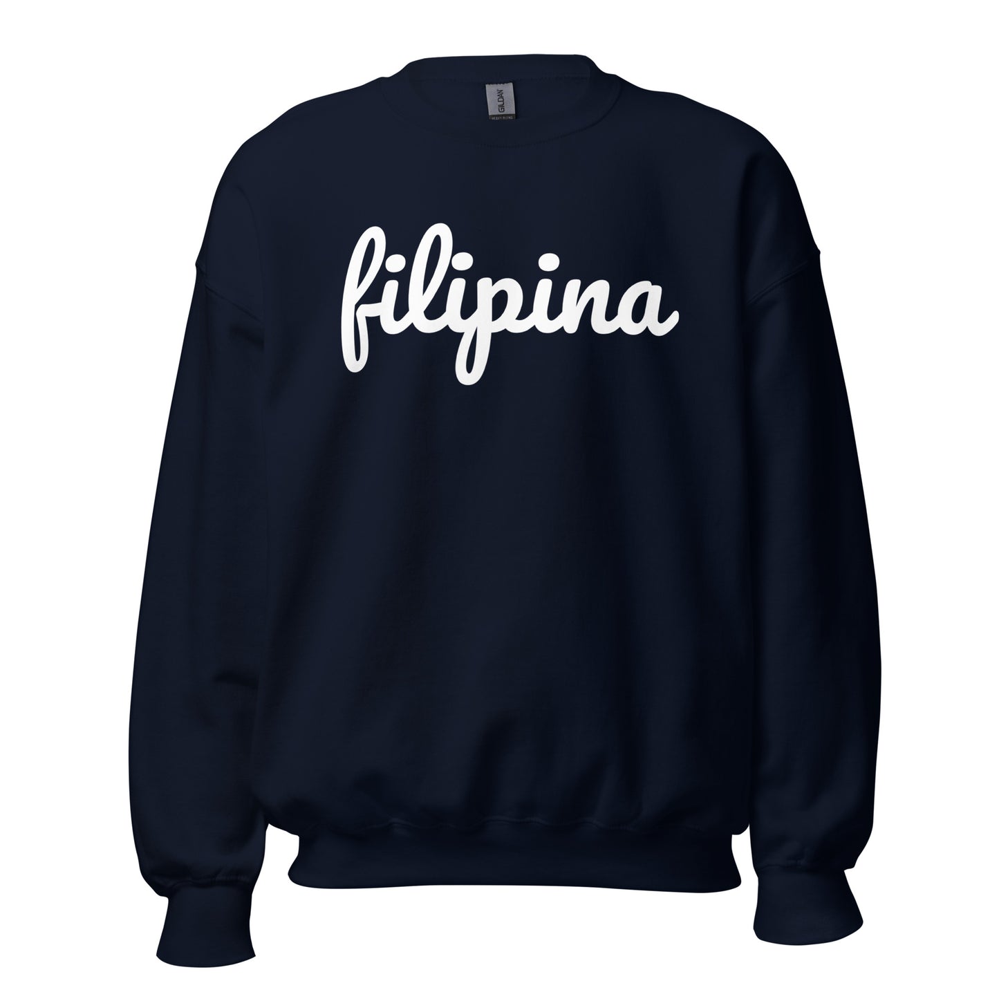 Filipino Sweatshirt Crew Neck Filipina Statement Merch in color variant Navy