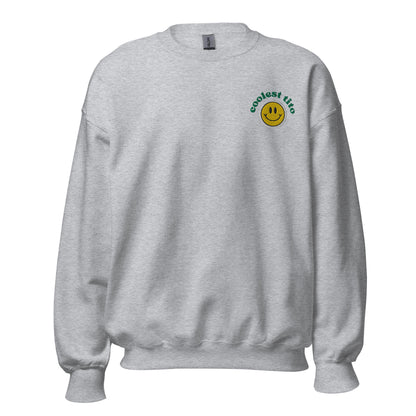 Filipino Sweatshirt Crew Neck Coolest Tito Smiley Merch in color variant Gray