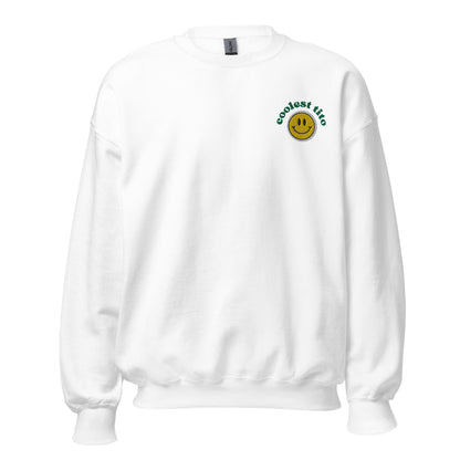 Filipino Sweatshirt Crew Neck Coolest Tito Smiley Merch in color variant White