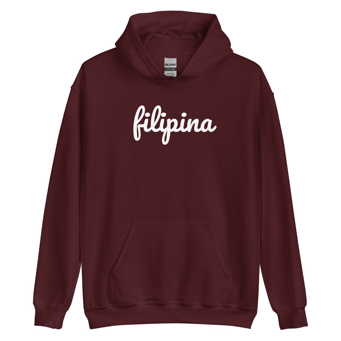 Filipina Statement Hoodie in color variant Maroon.