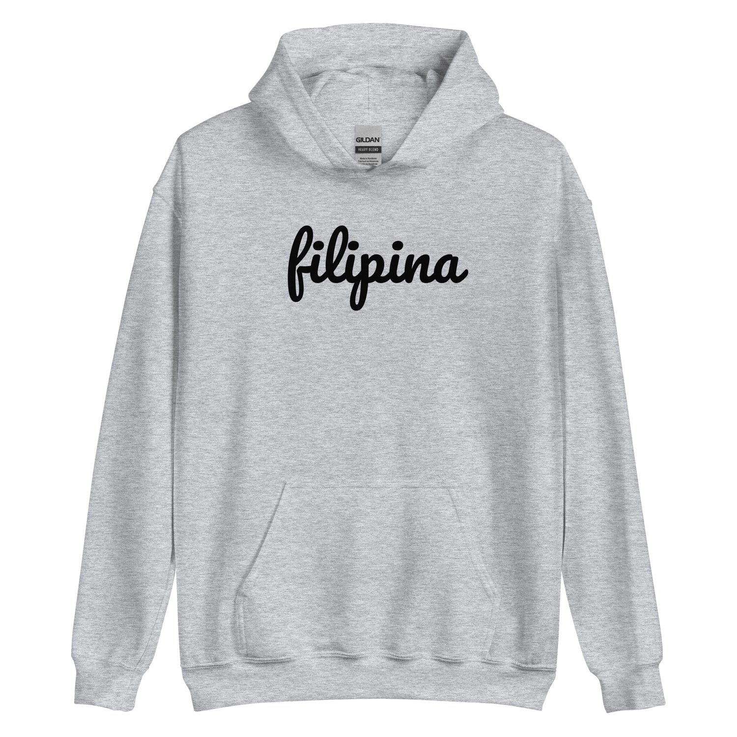 Filipina Statement Hoodie in color variant Sport Gray.