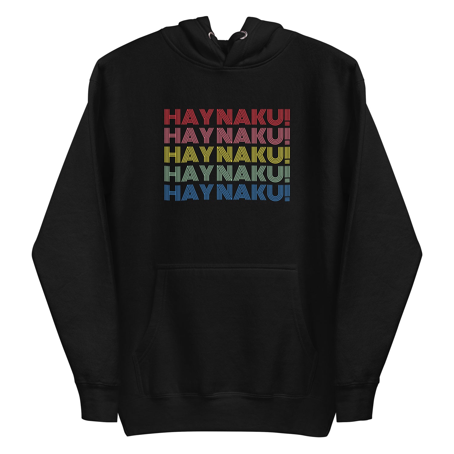 Flat lay view of the Hay Naku! Funny Filipino Hoodie in color variant Black.