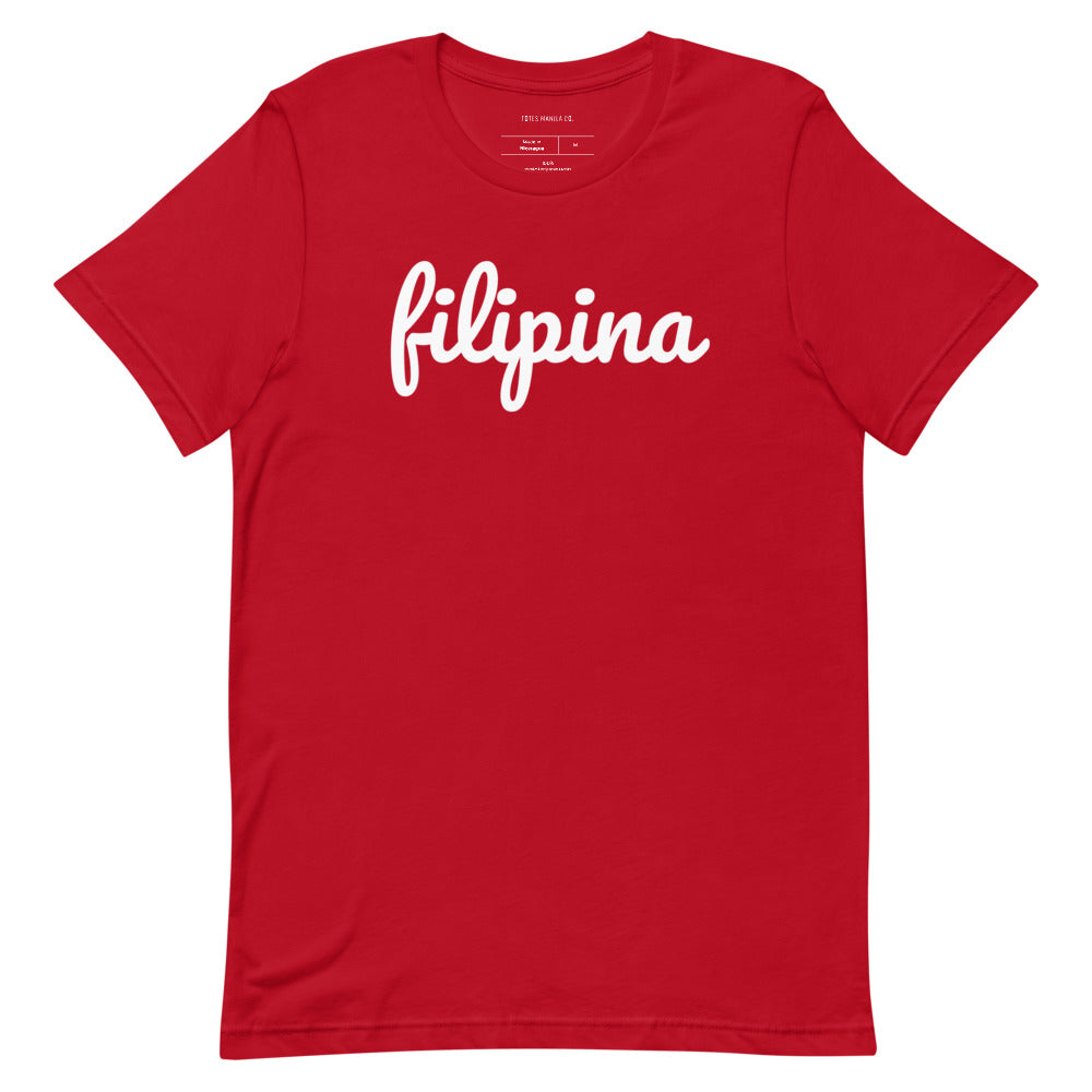 Filipino Shirt Filipina Statement Merch in color variant Red