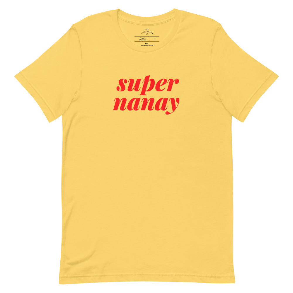 Filipino Shirt Super Nanay Best Mom Mother's Day Gift Merch in color variant Yellow