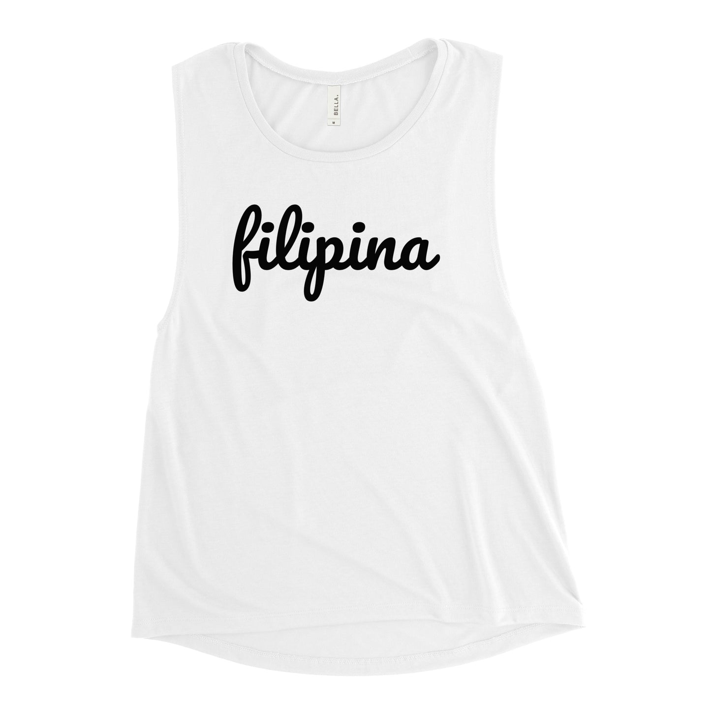 Filipina Ladies’ Muscle Tank White