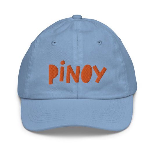 Filipino Youth Cap Pinoy Statement Embroidered Merch in color variant Baby Blue
