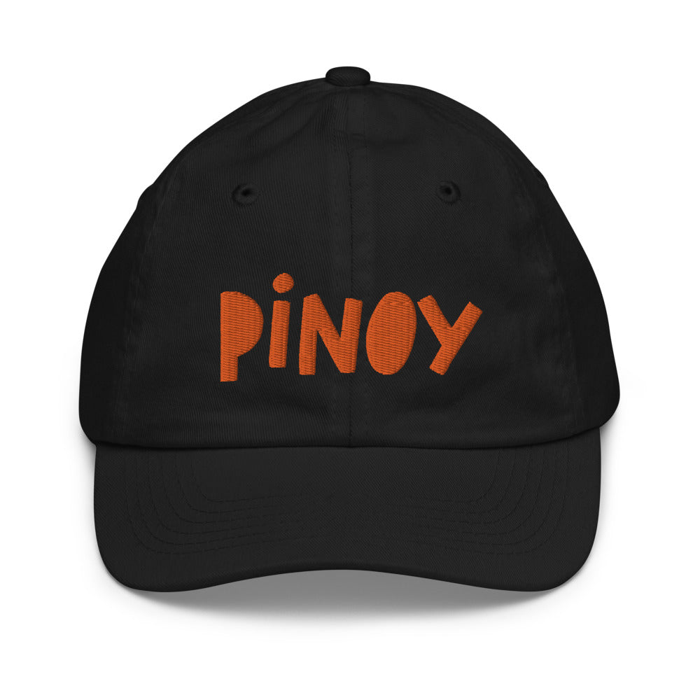 Filipino Youth Cap Pinoy Statement Embroidered Merch in color variant Black