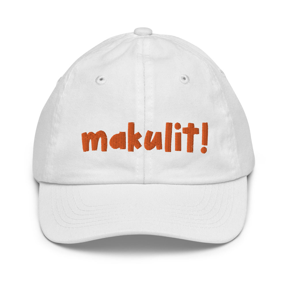Filipino Youth Cap Makulit Statement Embroidered Merch in color variant White