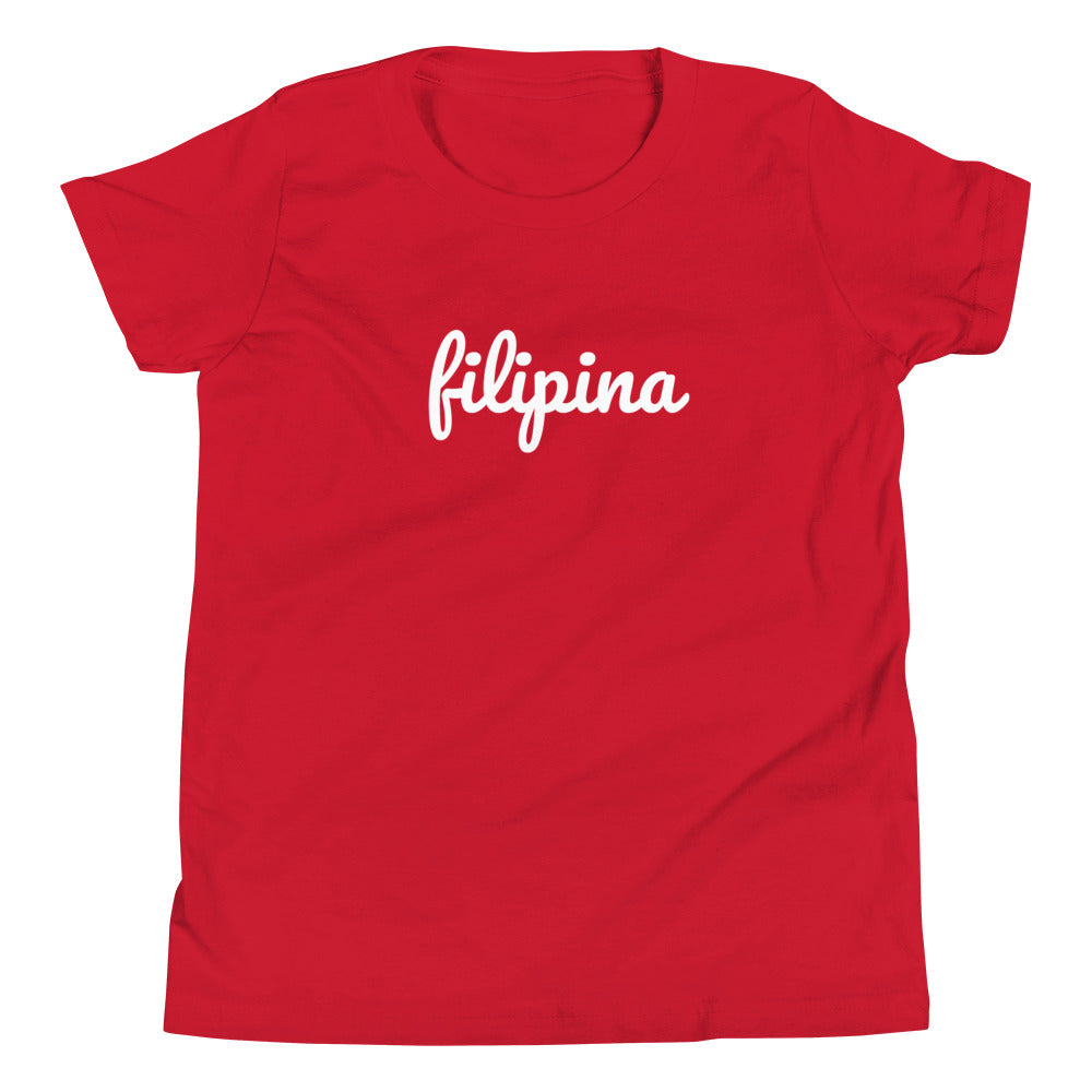 Filipino Kids/Youth Shirt Filipina Statement Merch in color variant Red